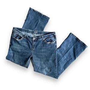 Y2K Alloy Apparel Avery Denim Low Rise Boot Cut Jeans Juniors Size 21 Tall